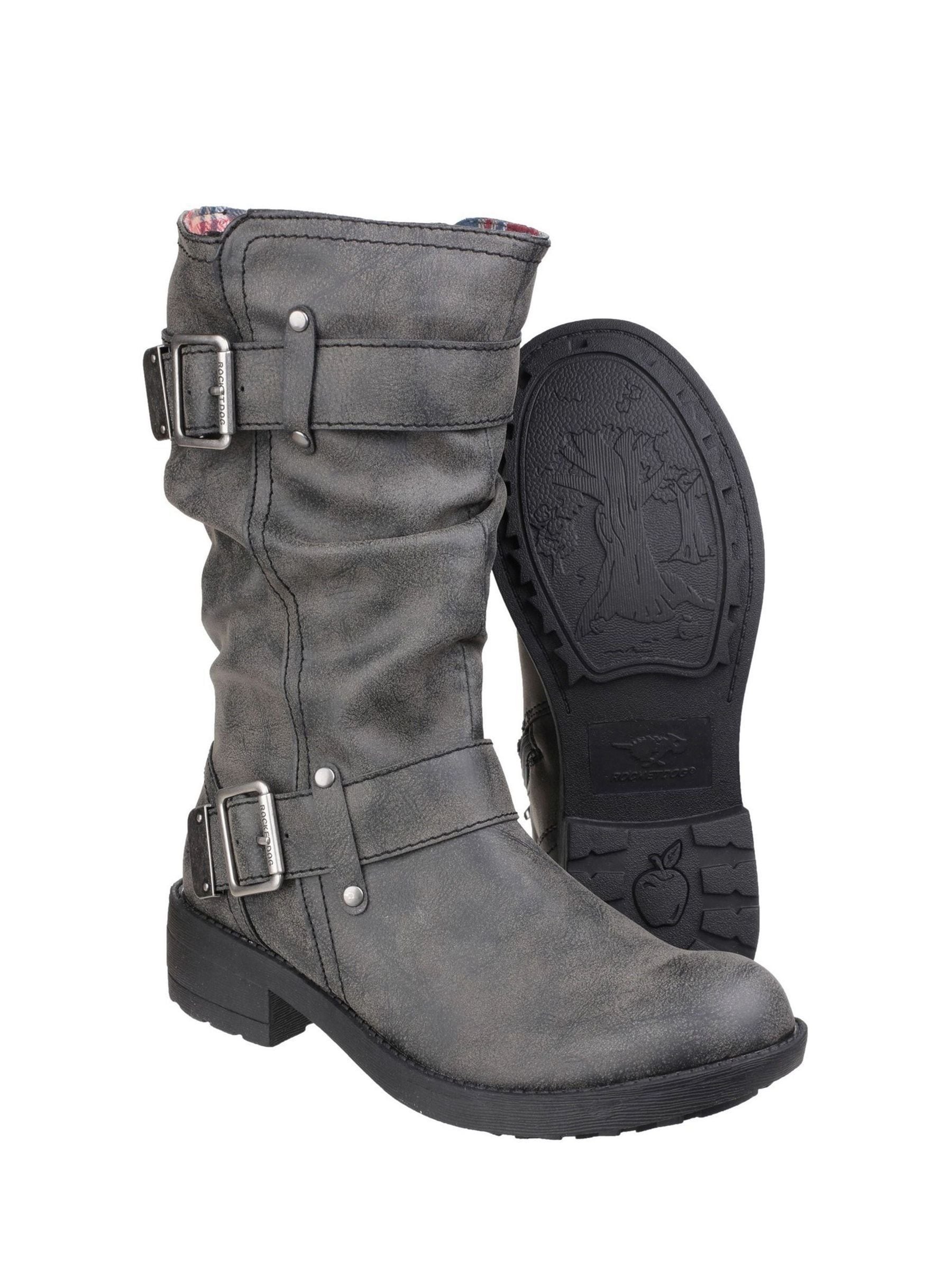 Trumble faded black biker boot on sale