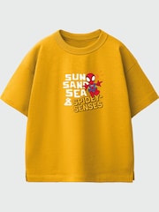 Rags & Rascals Yellow Marvel Spider-Man Sun Sand Spidey Senses T-Shirt - Image 2 of 4