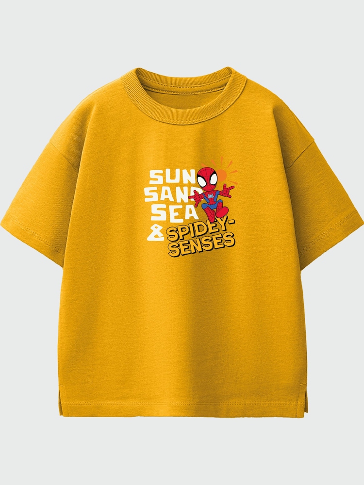 Rags & Rascals Yellow Marvel Spider-Man Sun Sand Spidey Senses T-Shirt - Image 2 of 4 Rags & Rascals Yellow Marvel Spider-Man Sun Sand Spidey Senses T-Shirt - Image 2 of 4