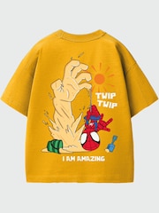 Rags & Rascals Yellow Marvel Spider-Man Sun Sand Spidey Senses T-Shirt - Image 3 of 4