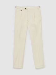 Pierre - Pantalons ajustés en coton mélangé avec ajusteur latéral Reiss Float - Image 2 de 6