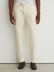 Pierre - Pantalons ajustés en coton mélangé avec ajusteur latéral Reiss Float - Image 5 de 6