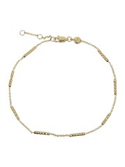 Oliver Bonas Gold Plated Kai Textured Bar Detail Anklet - Image 4 of 4