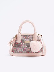 River Island Pink Girls Floral Print Cross-Body Bag - Image 1 of 5