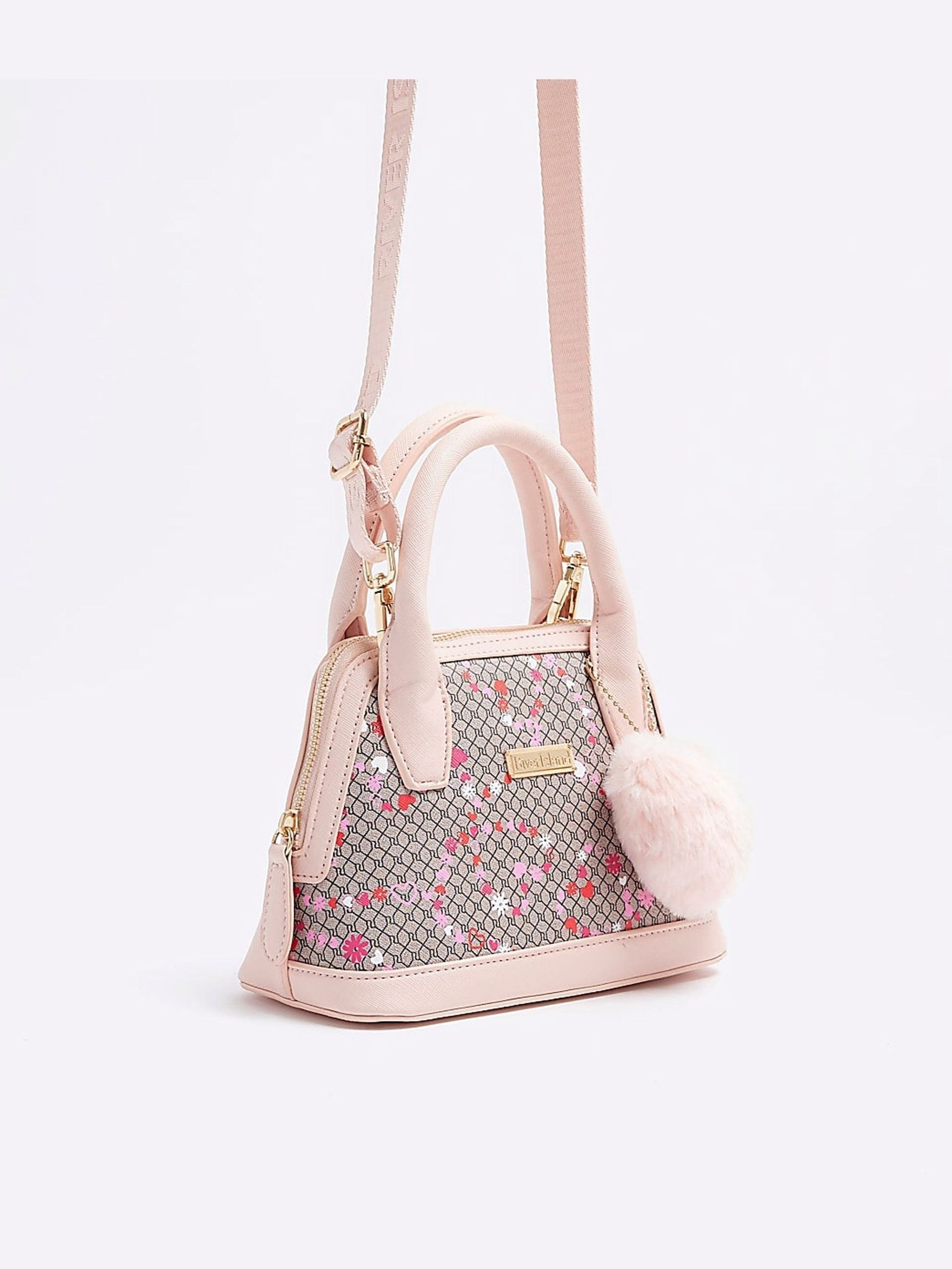 Buy River Island Pink Girls Floral Print Cross Body Bag from Next Luxembourg