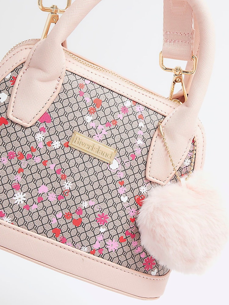 River Island Pink Girls Floral Print Cross-Body Bag - Image 5 of 5