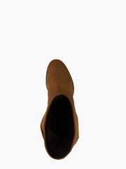 Dune London Natural Prominent Ruched Heeled Ankle Boots - Image 5 of 6