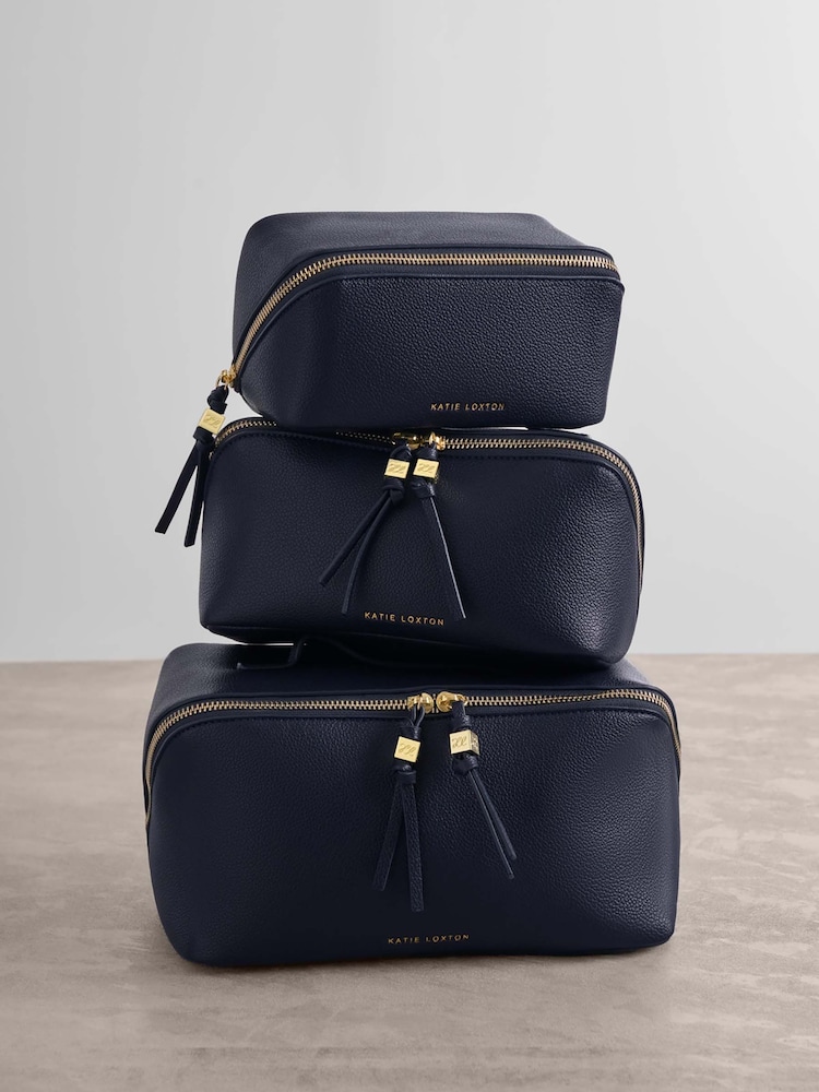 Azul - Katie Loxton Soho Large Make Up / Wash Bag - Imagem 4 de 4