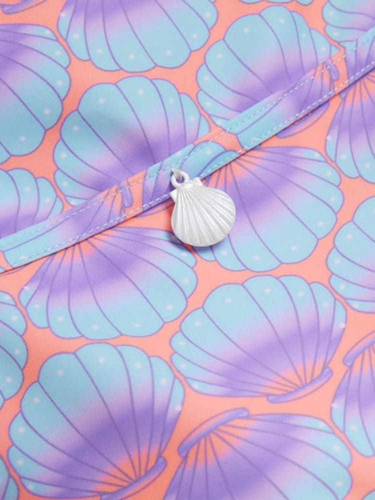 River Island Pink Girls Shell Print Swimsuit Set - Image 5 of 5 River Island Pink Girls Shell Print Swimsuit Set - Image 5 of 5