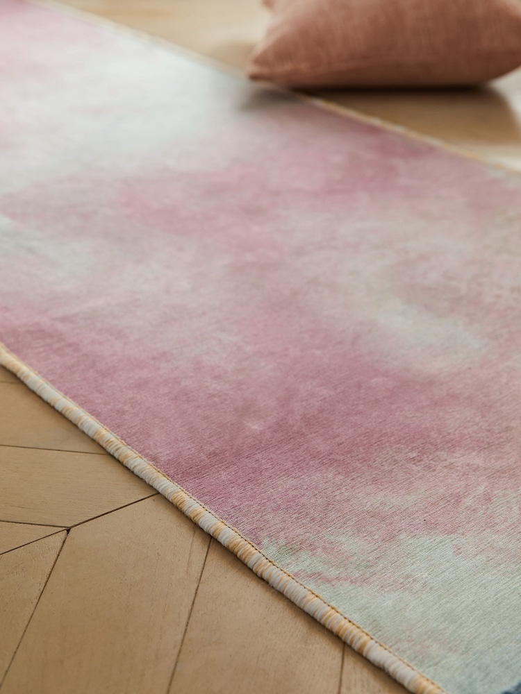 Light Pink Washable Lilja Abstract Runner - Image 2 of 6