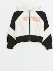 River Island Active Sweatshirt mit durchgehendem Reißverschluss für Mädchen - Bild 1 von 4