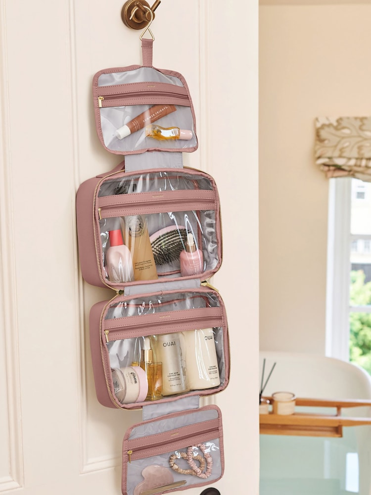 Katie Loxton Pink Hanging Wash Bag - Image 1 of 5
