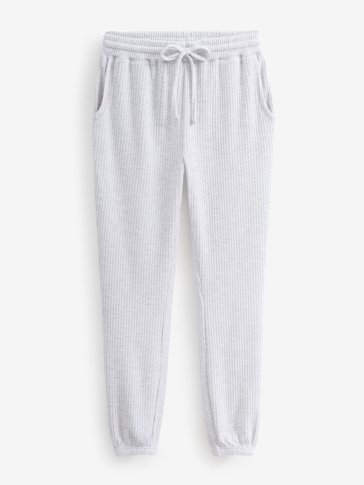Grey Soft Waffle Long Sleeve Pyjamas - Image 9 of 9