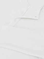 Reiss White Francisco Ribbed Long-Sleeve Henley T-Shirt - Image 5 of 5