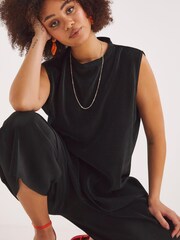 Simply Be Haut plissé noir - Image 5 of 5