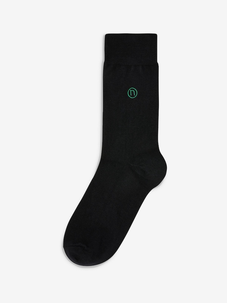 Rainbow 10 Pack Embroidered Lasting Fresh Socks - Image 6 of 9