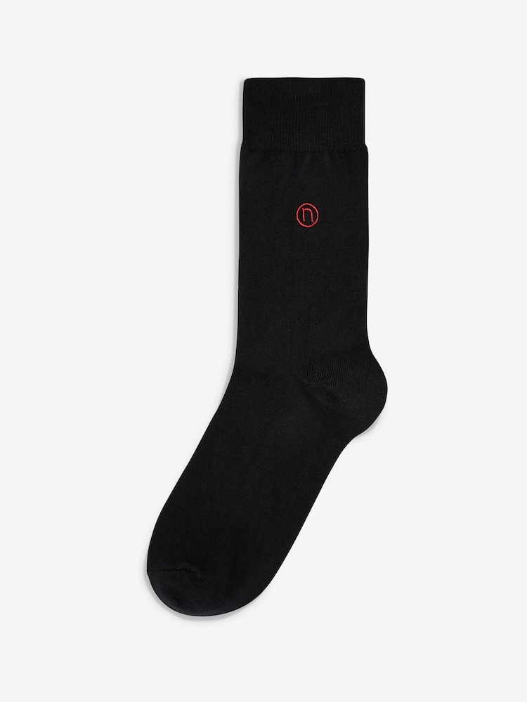 Rainbow 10 Pack Embroidered Lasting Fresh Socks - Image 8 of 9