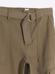 River Island dekleta Srebrna kost Belted kargo hlače (z žepi na hlačnicah) 100% Cotton hlače - Slika 3 iz 4