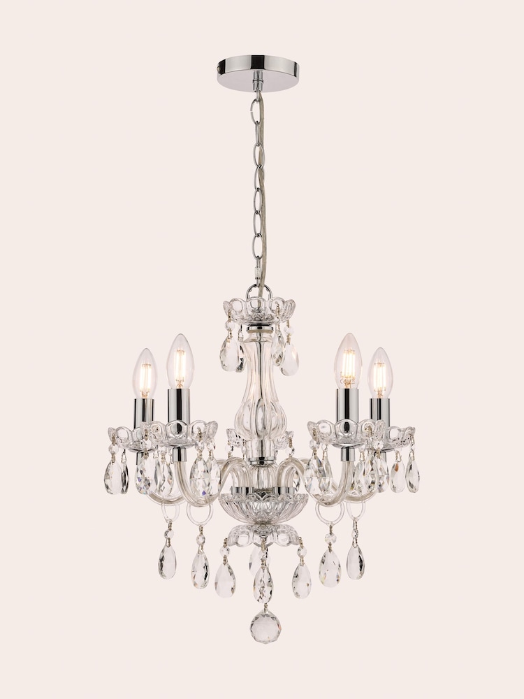 Laura Ashley Chrome Harriet Crystal 5 Light Light - Image 2 of 4