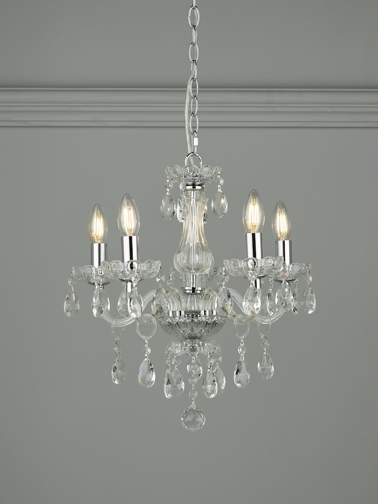 Laura Ashley Chrome Harriet Crystal 5 Light Light - Image 4 of 4