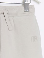 River Island Stone Grey Mini Boys Essentials 100% Cotton Joggers - Image 4 of 4
