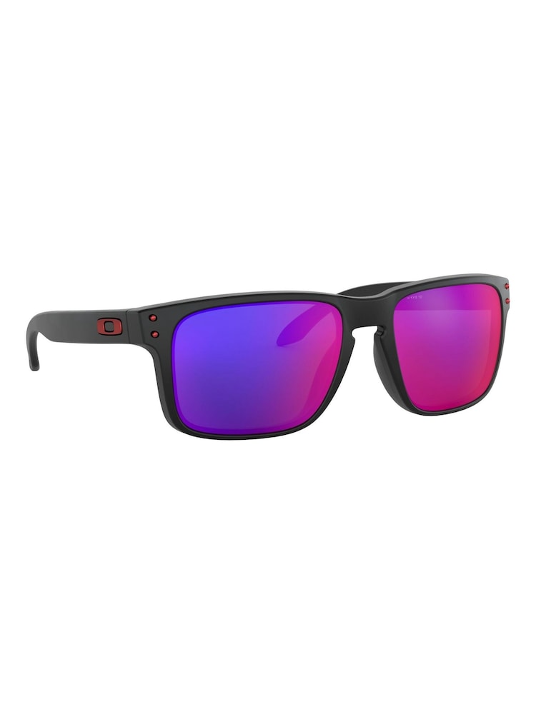 Oakley® Holbrook Black & Positive Red Sunglasses - Image 1 of 11
