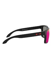 Oakley® Holbrook Black & Positive Red Sunglasses - Image 10 of 11