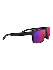 Oakley® Holbrook Black & Positive Red Sunglasses - Image 11 of 11