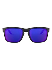 Oakley® Holbrook Black & Positive Red Sunglasses - Image 2 of 11