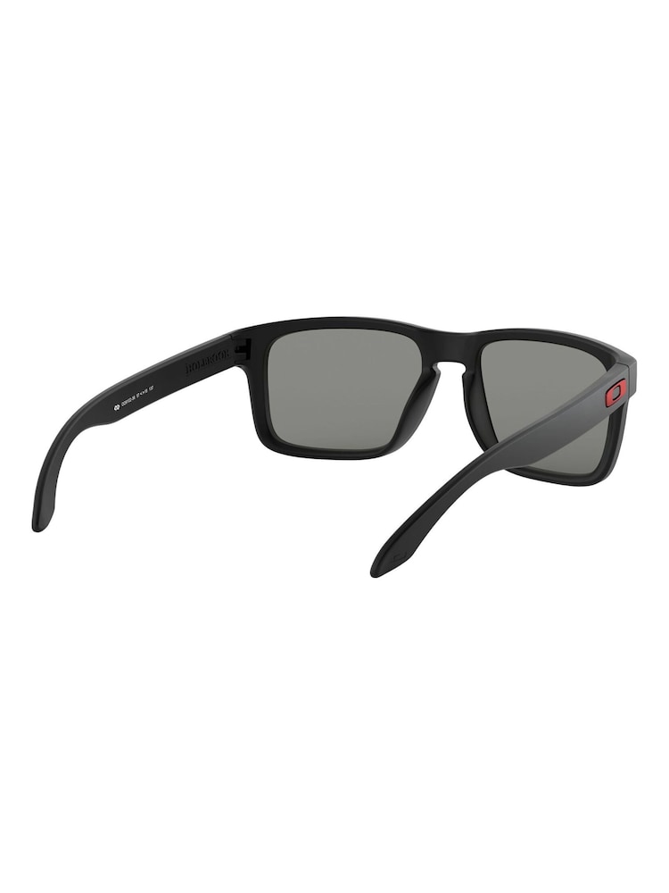 Oakley® Holbrook Black & Positive Red Sunglasses - Image 9 of 11