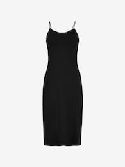 Black/White Long Naturally Cooling Cotton Midi Slips 2 Pack - Image 6 of 6
