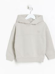 River Island Grey 100% Cotton Essentials Boys Hoodie - Image 1 of 4