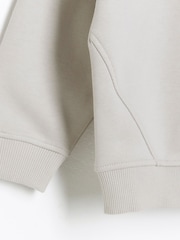 River Island Grey 100% Cotton Essentials Boys Hoodie - Image 4 of 4