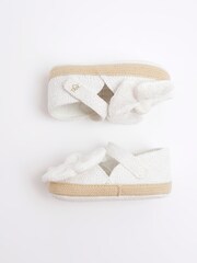River Island White Broderie Bow Baby Girls Sandals - Image 3 of 5