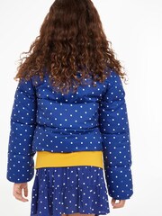 Doudoune Tommy Hilfiger imprimée sur le dessus bleue pour fille - Image 2 of 5