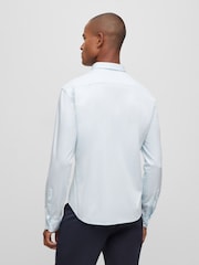 BOSS Pale Blue Biado Button Down Collar Long Sleeve Shirt - Image 3 of 6