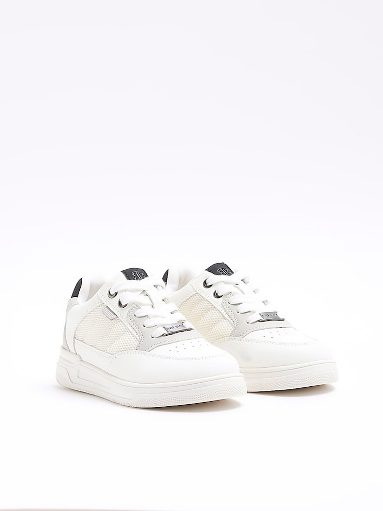 Blanco - Zapatillas de deporte de malla para niño de River Island - Imagen 2 de 5