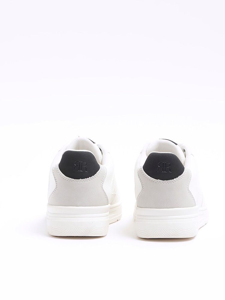 River Island White Boys Mesh Trainers - Image 3 of 5