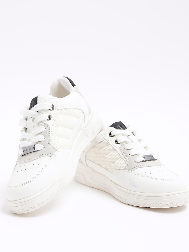 River Island White Boys Mesh Trainers - Image 4 of 5
