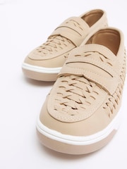 River Island Brown Boys Weave Loafers - Image 4 of 5