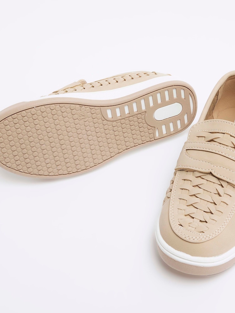 River Island Brown Boys Weave Loafers - Image 5 of 5