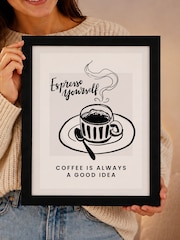 Personalised Espresso Black Framed Poster Print by PMC - Image 2 of 4