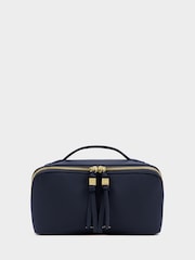 Katie Loxton Blue Soho Medium Make Up / Wash Bag - Image 1 of 4
