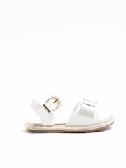 River Island White Girls 3D Bow Espadrille - Image 1 of 4