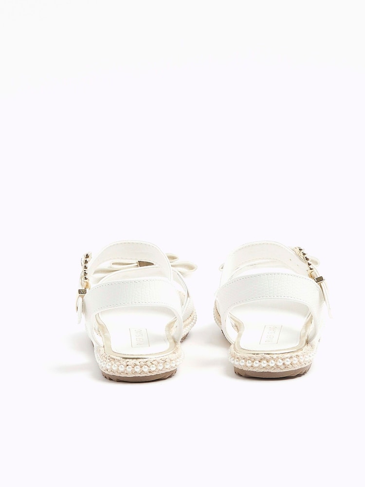 River Island White Girls 3D Bow Espadrille - Image 2 of 4