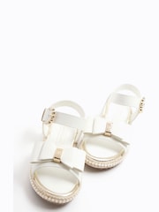 River Island White Girls 3D Bow Espadrille - Image 3 of 4