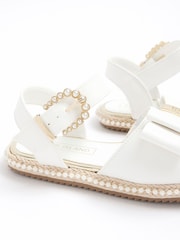River Island White Girls 3D Bow Espadrille - Image 4 of 4