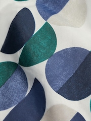 2 Pack Blue/Green Retro Circle Reversible Duvet Cover and Pillowcase Set - Image 8 of 8