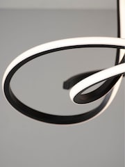 Black Sculptural LED Flush Ceiling Light - Image 3 of 9
