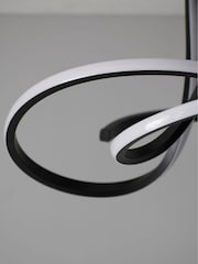 Black Sculptural LED Flush Ceiling Light - Image 4 of 9
